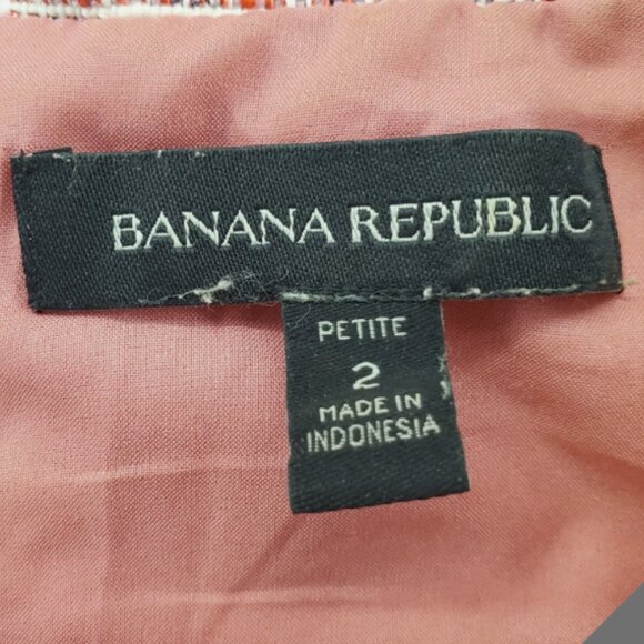 Banana Republic Dress 2P Womens Tweed Multicolor Short Sleeve Knee Length - Picture 2 of 10